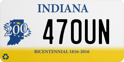 IN license plate 470UN