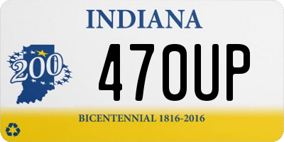 IN license plate 470UP