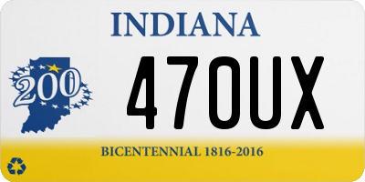 IN license plate 470UX