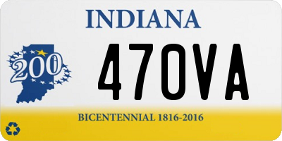 IN license plate 470VA