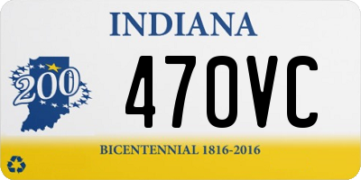 IN license plate 470VC