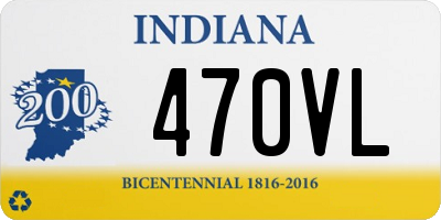 IN license plate 470VL