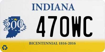 IN license plate 470WC