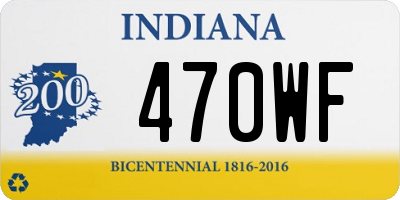 IN license plate 470WF