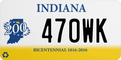 IN license plate 470WK