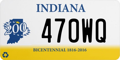 IN license plate 470WQ