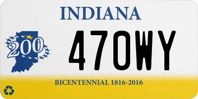 IN license plate 470WY