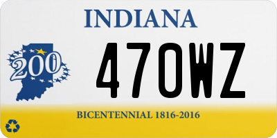 IN license plate 470WZ