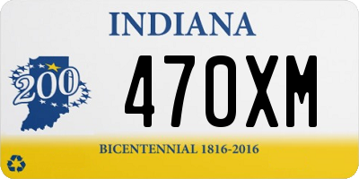 IN license plate 470XM