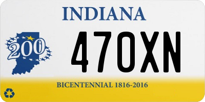 IN license plate 470XN