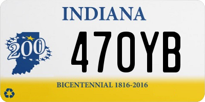 IN license plate 470YB