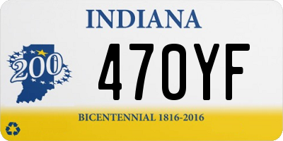 IN license plate 470YF