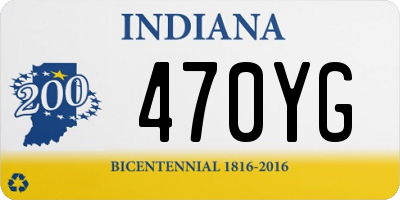 IN license plate 470YG