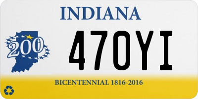 IN license plate 470YI