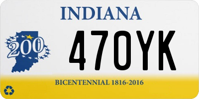 IN license plate 470YK