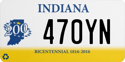 IN license plate 470YN