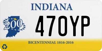 IN license plate 470YP