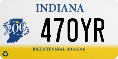 IN license plate 470YR