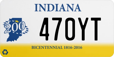 IN license plate 470YT