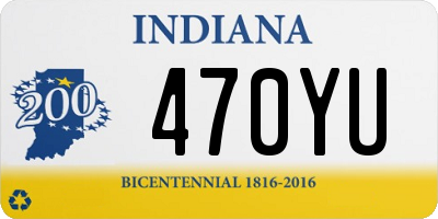 IN license plate 470YU