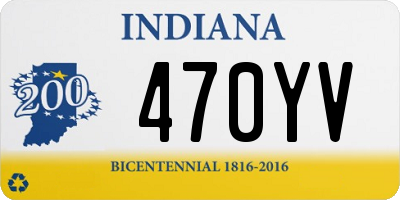 IN license plate 470YV