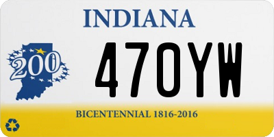 IN license plate 470YW