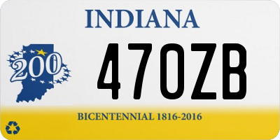 IN license plate 470ZB