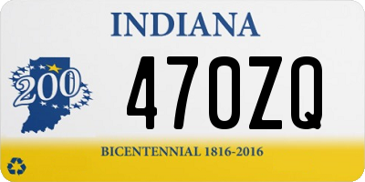 IN license plate 470ZQ