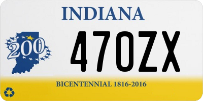 IN license plate 470ZX