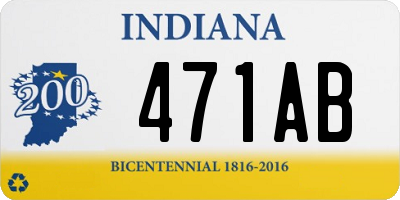 IN license plate 471AB