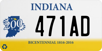 IN license plate 471AD