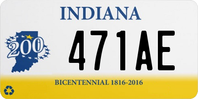 IN license plate 471AE