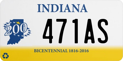 IN license plate 471AS