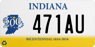 IN license plate 471AU