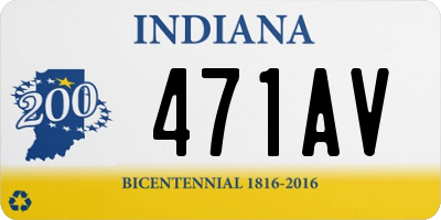 IN license plate 471AV