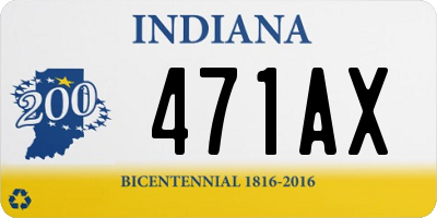 IN license plate 471AX