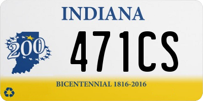 IN license plate 471CS