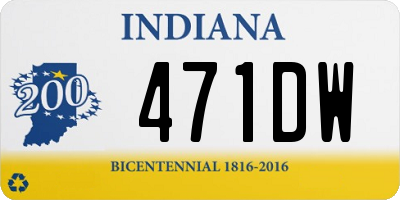 IN license plate 471DW