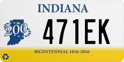 IN license plate 471EK