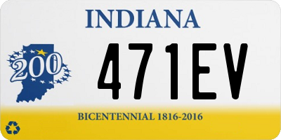 IN license plate 471EV