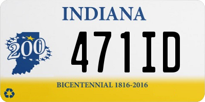 IN license plate 471ID