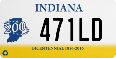 IN license plate 471LD