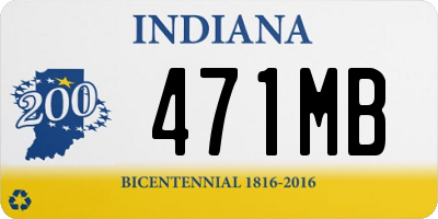 IN license plate 471MB