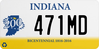 IN license plate 471MD