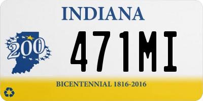 IN license plate 471MI