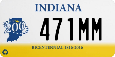 IN license plate 471MM