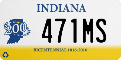 IN license plate 471MS