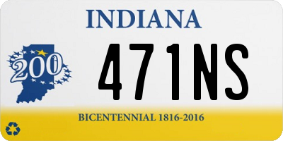 IN license plate 471NS