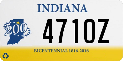 IN license plate 471OZ