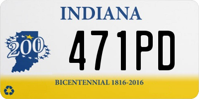 IN license plate 471PD